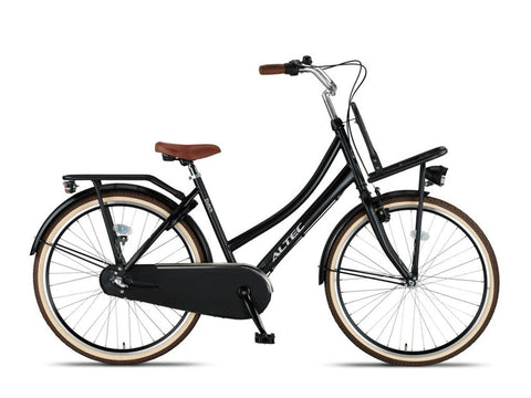 Altec hollandsk transportcykel 3v 26 tommer 46 cm mat sort