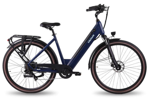 Porto E-Bike 7v 28 tommer 53 cm natblå